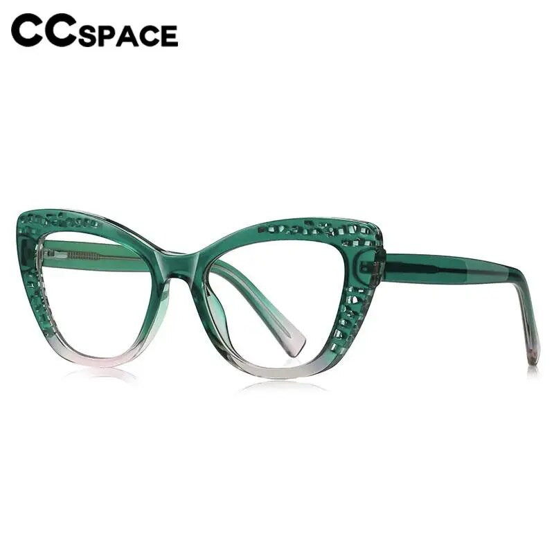 56599 Μόδα Οπτικό Πλαίσιο Γυαλιών Γυναικείο Δημοφιλές Μεγάλο Μέγεθος Κούφιο ντεγκραντέ Σκελετός Cat Eye TR90 Anti Blue Σκελετός γυαλιών