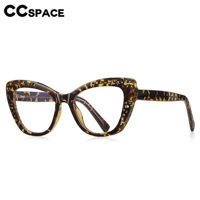 56599 Μόδα Οπτικό Πλαίσιο Γυαλιών Γυναικείο Δημοφιλές Μεγάλο Μέγεθος Κούφιο ντεγκραντέ Σκελετός Cat Eye TR90 Anti Blue Σκελετός γυαλιών