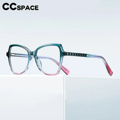 56800 New Rainbow Color Optical Spectacle Frame Women Brand Design Cat Eye Anti Blue Computer Glasses Tr90 Flat Mirror