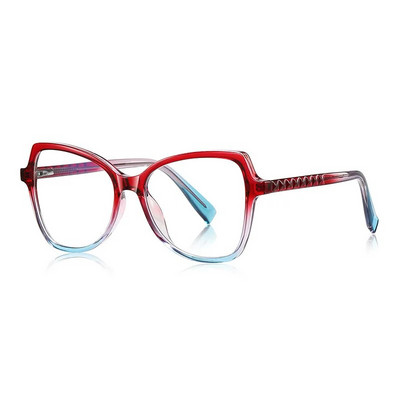 56800 Ochelari optici pentru ochelari de culoare nou curcubeu pentru femei, design de marcă, ochi de pisică, ochelari de computer anti albastru Tr90, oglindă plată