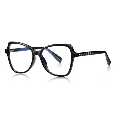 56800 Ochelari optici pentru ochelari de culoare nou curcubeu pentru femei, design de marcă, ochi de pisică, ochelari de computer anti albastru Tr90, oglindă plată