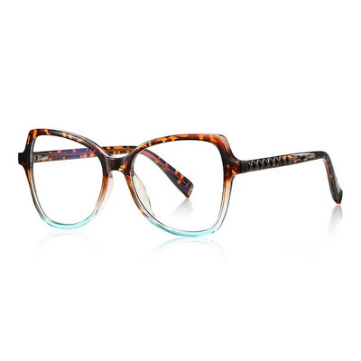 56800 Ochelari optici pentru ochelari de culoare nou curcubeu pentru femei, design de marcă, ochi de pisică, ochelari de computer anti albastru Tr90, oglindă plată