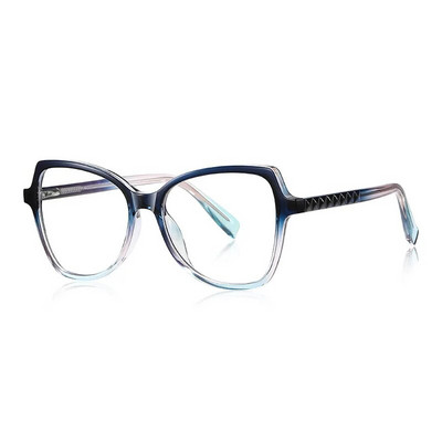 56800 Ochelari optici pentru ochelari de culoare nou curcubeu pentru femei, design de marcă, ochi de pisică, ochelari de computer anti albastru Tr90, oglindă plată