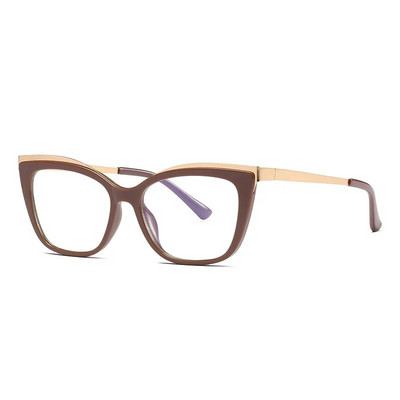 49537 Rame de ochelari cu ochi de pisică pătrate anti albastru TR90, ultrauşoare, bărbaţi, femei, ochelari optici de modă pentru computer