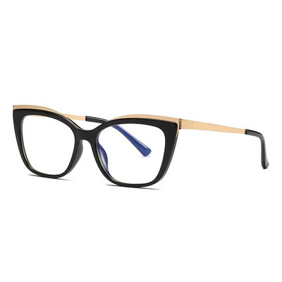 49537 Rame de ochelari cu ochi de pisică pătrate anti albastru TR90, ultrauşoare, bărbaţi, femei, ochelari optici de modă pentru computer