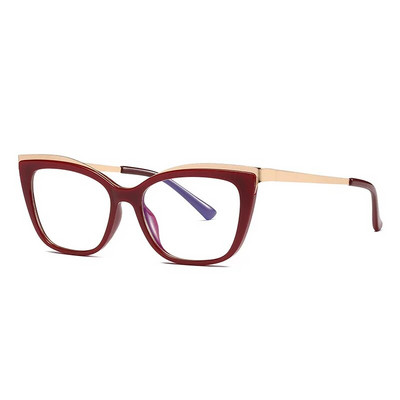 49537 Rame de ochelari cu ochi de pisică pătrate anti albastru TR90, ultrauşoare, bărbaţi, femei, ochelari optici de modă pentru computer