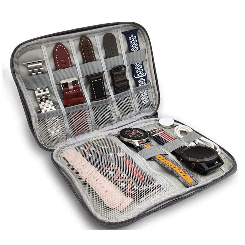 Κιβώτιο ρολογιού για Apple Watch θήκη με λουράκι καλώδιο δεδομένων Ταξιδιωτικό έξυπνο ρολόι Τσάντα αποθήκευσης Wriststrap Box organizer ρολογιών