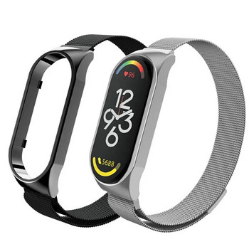 Каишка от неръждаема стомана за Xiaomi Mi Band 8 7 6 5 4 3 Smart Watch Wristband Гривна Каишка за китка за MiBand 8 7 6 5 4 3 4