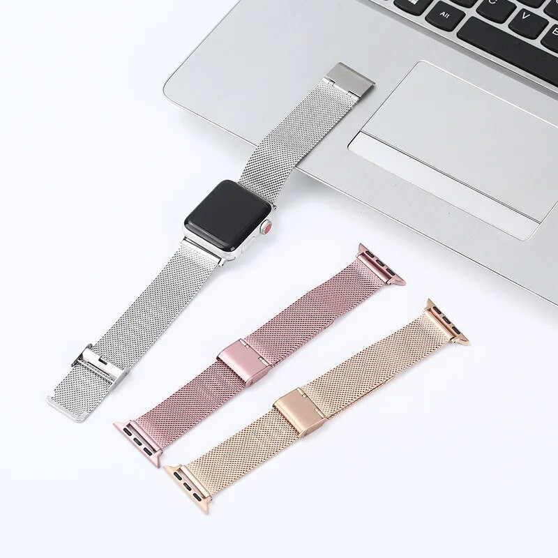 Λουράκι καρπού για Apple Watch Band 45mm 44mm 42mm Metal Correa 38mm 40mm 42mm Βραχιόλι από ανοξείδωτο ατσάλι Iwatch Serie 7 6 SE 5 4 3