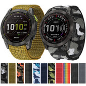 26mm 22mm 20mm Bratara sport din nylon curea pentru Garmin Fenix 7X 7 6X 6 Pro 5X 5 Forerunner 935 Ceas inteligent Bratara cu eliberare rapida