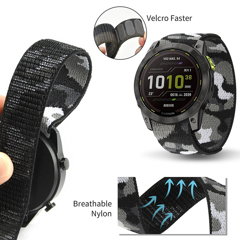 26 mm 22 mm 20 mm sporta neilona siksnas aproce Garmin Fenix 7X 7 6X 6 Pro 5X 5 Forerunner 935 Smart Watch ātri noņemama aproce