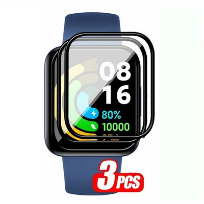 3PCS pilnekrāna aizsargs Xiaomi Redmi Watch 2 Lite 4 lite 3 Active Film Samrtwatch Mi Poco Watch Lite Protective Not Glass