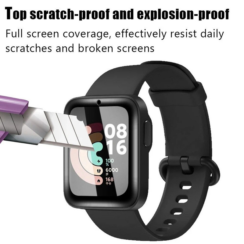 3PCS pilnekrāna aizsargs Xiaomi Redmi Watch 2 Lite 4 lite 3 Active Film Samrtwatch Mi Poco Watch Lite Protective Not Glass