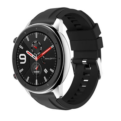 Δερμάτινο βραχιόλι σιλικόνης για Amazfit GTR 47mm λουράκι καρπού για Xiaomi Amazfit Pace / Stratos 1 2 3 / GTR2 / GTR 2e Ρολόι