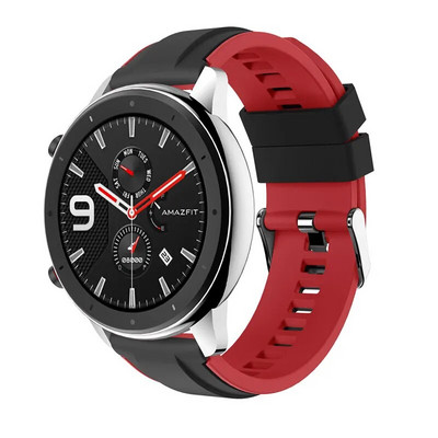 Δερμάτινο βραχιόλι σιλικόνης για Amazfit GTR 47mm λουράκι καρπού για Xiaomi Amazfit Pace / Stratos 1 2 3 / GTR2 / GTR 2e Ρολόι