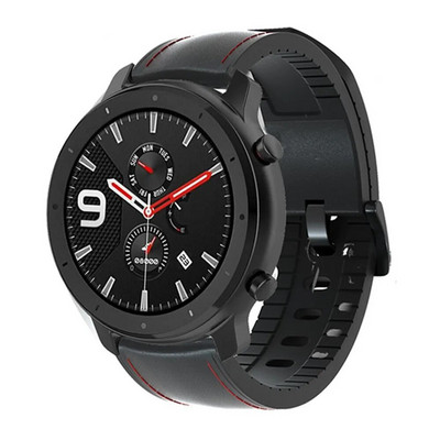 Δερμάτινο βραχιόλι σιλικόνης για Amazfit GTR 47mm λουράκι καρπού για Xiaomi Amazfit Pace / Stratos 1 2 3 / GTR2 / GTR 2e Ρολόι