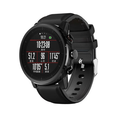 Δερμάτινο βραχιόλι σιλικόνης για Amazfit GTR 47mm λουράκι καρπού για Xiaomi Amazfit Pace / Stratos 1 2 3 / GTR2 / GTR 2e Ρολόι
