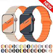 NOVO Originalne magnetske trake od tekućeg silikona za Apple Watch Band Ultra 2 Series 9 SE iwatch 42 mm 44 mm 45 mm 49 mm 38 mm 40 mm 41 mm