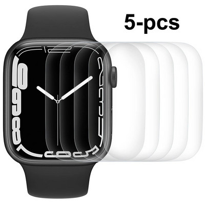 Προστατευτικό οθόνης για Apple Watch Series 8 7 41mm 45mm,HD Transparent TPU Film iwatch Series 6 SE 5 4 3 2 1 38mm 42mm 40mm 44mm