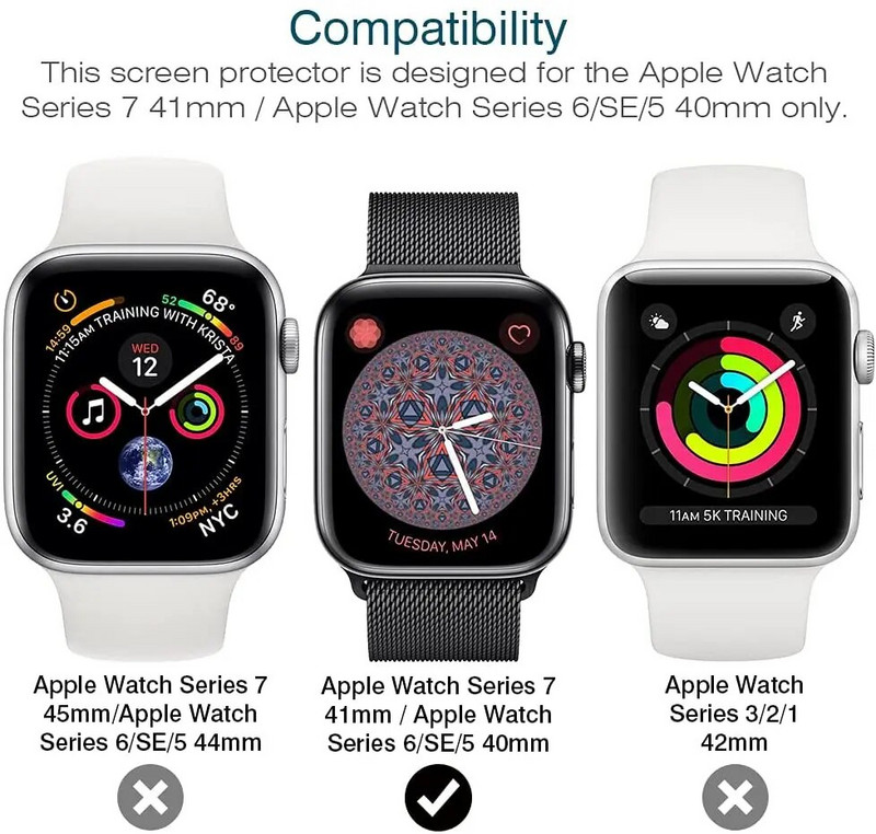 Προστατευτικό οθόνης για Apple Watch Series 8 7 41mm 45mm,HD Transparent TPU Film iwatch Series 6 SE 5 4 3 2 1 38mm 42mm 40mm 44mm