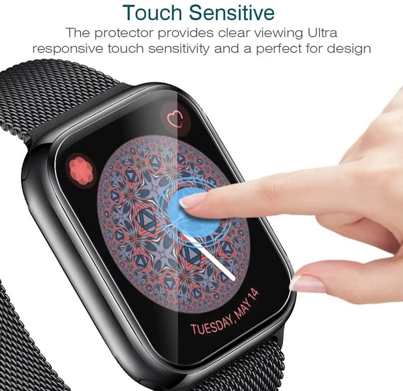 Προστατευτικό οθόνης για Apple Watch Series 8 7 41mm 45mm,HD Transparent TPU Film iwatch Series 6 SE 5 4 3 2 1 38mm 42mm 40mm 44mm