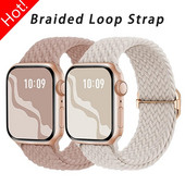 Pleteni remen s petljom za Apple Watch Ultra Band 49 mm 44 mm 40 mm 45 mm 41 mm 42 mm 38 mm Elastična solo narukvica iWatch serija 8 7 6 se 3