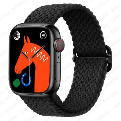 Pleteni remen s petljom za Apple Watch Ultra Band 49 mm 44 mm 40 mm 45 mm 41 mm 42 mm 38 mm Elastična solo narukvica iWatch serija 8 7 6 se 3