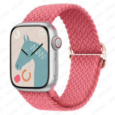 Pleteni remen s petljom za Apple Watch Ultra Band 49 mm 44 mm 40 mm 45 mm 41 mm 42 mm 38 mm Elastična solo narukvica iWatch serija 8 7 6 se 3