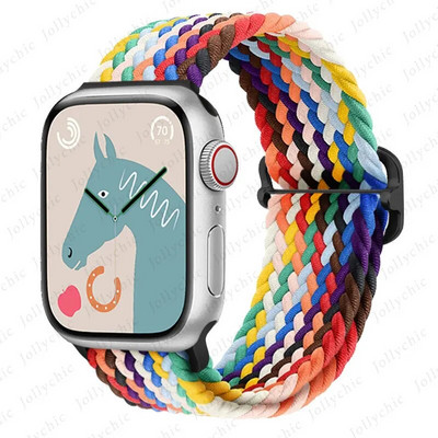 Pleteni remen s petljom za Apple Watch Ultra Band 49 mm 44 mm 40 mm 45 mm 41 mm 42 mm 38 mm Elastična solo narukvica iWatch serija 8 7 6 se 3