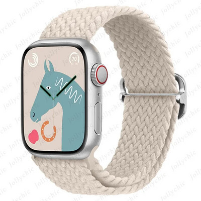Pleteni remen s petljom za Apple Watch Ultra Band 49 mm 44 mm 40 mm 45 mm 41 mm 42 mm 38 mm Elastična solo narukvica iWatch serija 8 7 6 se 3