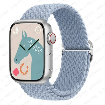 Pleteni remen s petljom za Apple Watch Ultra Band 49 mm 44 mm 40 mm 45 mm 41 mm 42 mm 38 mm Elastična solo narukvica iWatch serija 8 7 6 se 3