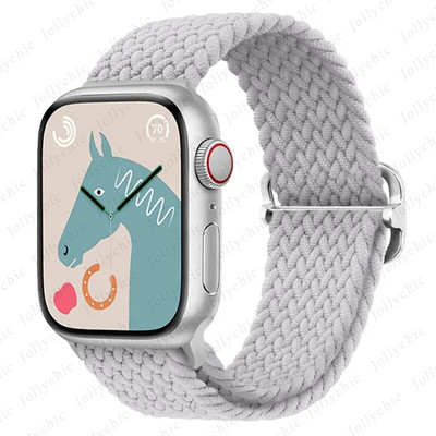 Pleteni remen s petljom za Apple Watch Ultra Band 49 mm 44 mm 40 mm 45 mm 41 mm 42 mm 38 mm Elastična solo narukvica iWatch serija 8 7 6 se 3