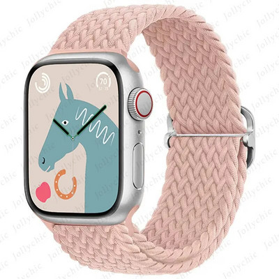 Pleteni remen s petljom za Apple Watch Ultra Band 49 mm 44 mm 40 mm 45 mm 41 mm 42 mm 38 mm Elastična solo narukvica iWatch serija 8 7 6 se 3