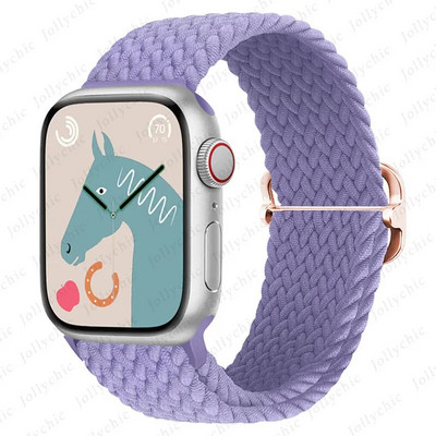 Pleteni remen s petljom za Apple Watch Ultra Band 49 mm 44 mm 40 mm 45 mm 41 mm 42 mm 38 mm Elastična solo narukvica iWatch serija 8 7 6 se 3
