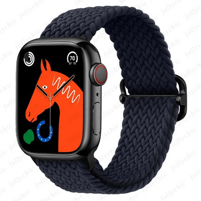 Pleteni remen s petljom za Apple Watch Ultra Band 49 mm 44 mm 40 mm 45 mm 41 mm 42 mm 38 mm Elastična solo narukvica iWatch serija 8 7 6 se 3