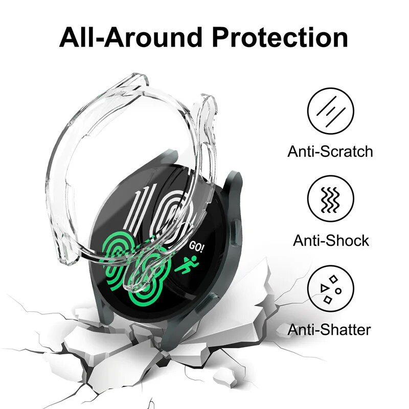 Kaitseümbris Samsung Galaxy Watch 4 5 6 40mm / 44mm kate Samsung Galaxy Watch5 / 6 / Watch4 40mm / 44mm ekraani kate