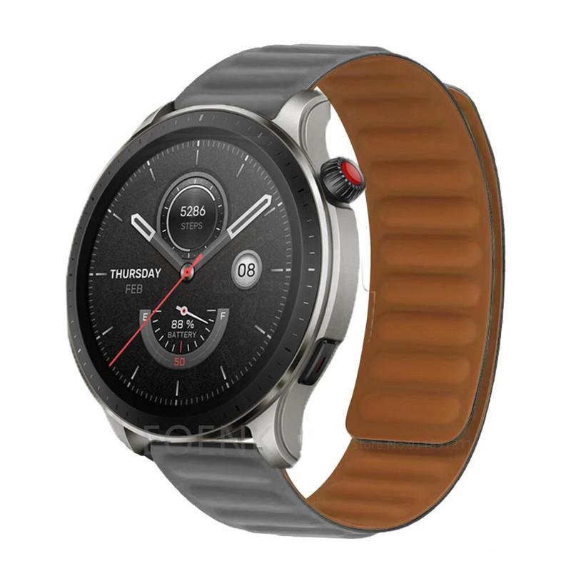 Silikoonist magnetrihm Huami Amazfit GTR 4/3 Pro/2/2e/47mm/GTR4 kellarihma käevõru Bip 3 Pro/GTS 2 4 Mini Sport kellarihma jaoks