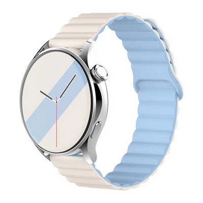 20 mm 22 mm silikona siksniņa Samsung Galaxy pulkstenim 4/6/5 pro/3/active 2 amazfit Magnetic Loop rokassprādze pulkstenim GT 2e 3 Correa Band