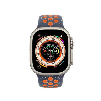 Γνήσιος αθλητικός ιμάντας από καουτσούκ για Apple Watch Band 49mm 45mm 44mm 42mm 38mm Colored Particles Band για IWatch 9 8 7 6 5 SE Ultra 2