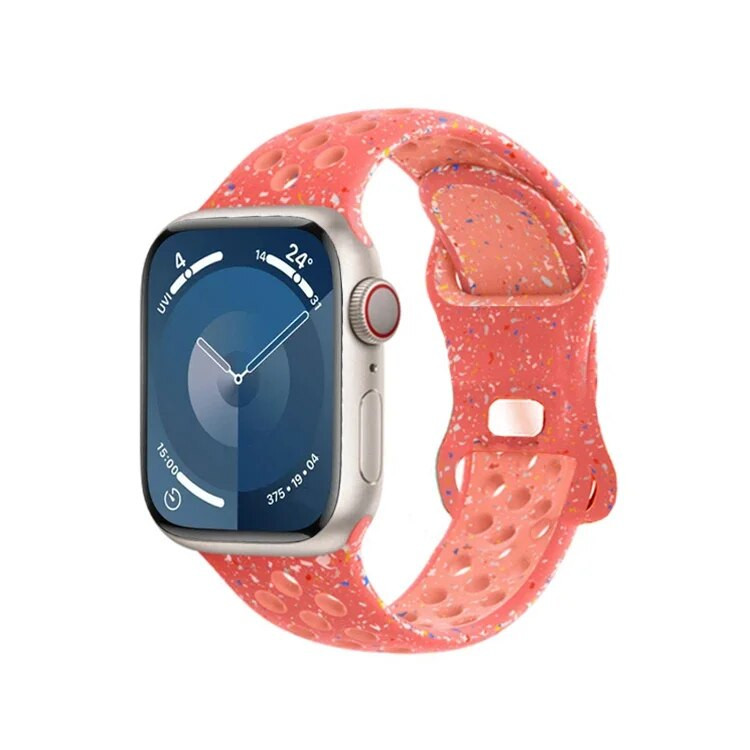 Originalni sportski gumeni remen za Apple Watch Band 49mm 45mm 44mm 42mm 38mm Colored Particles Band za IWatch 9 8 7 6 5 SE Ultra 2