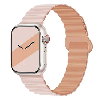 Μαγνητικό λουρί σιλικόνης για Apple Watch Band Ultra 49mm 45mm 44mm 40mm 41mm Βραχιόλι για τη σειρά iWatch Ultra 8 7 6 SE 5 4 3