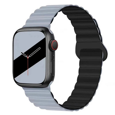 Μαγνητικό λουρί σιλικόνης για Apple Watch Band Ultra 49mm 45mm 44mm 40mm 41mm Βραχιόλι για τη σειρά iWatch Ultra 8 7 6 SE 5 4 3