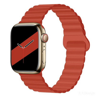 Μαγνητικό λουρί σιλικόνης για Apple Watch Band Ultra 49mm 45mm 44mm 40mm 41mm Βραχιόλι για τη σειρά iWatch Ultra 8 7 6 SE 5 4 3