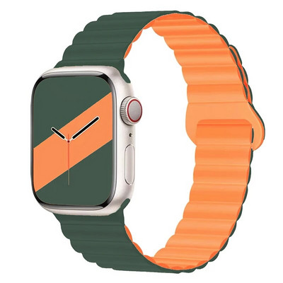 Μαγνητικό λουρί σιλικόνης για Apple Watch Band Ultra 49mm 45mm 44mm 40mm 41mm Βραχιόλι για τη σειρά iWatch Ultra 8 7 6 SE 5 4 3