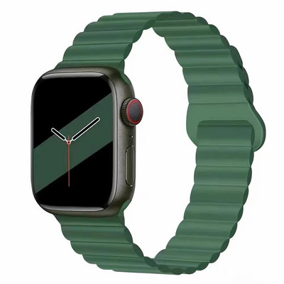 Μαγνητικό λουρί σιλικόνης για Apple Watch Band Ultra 49mm 45mm 44mm 40mm 41mm Βραχιόλι για τη σειρά iWatch Ultra 8 7 6 SE 5 4 3