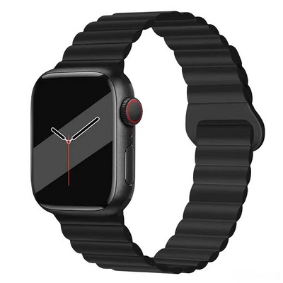 Μαγνητικό λουρί σιλικόνης για Apple Watch Band Ultra 49mm 45mm 44mm 40mm 41mm Βραχιόλι για τη σειρά iWatch Ultra 8 7 6 SE 5 4 3