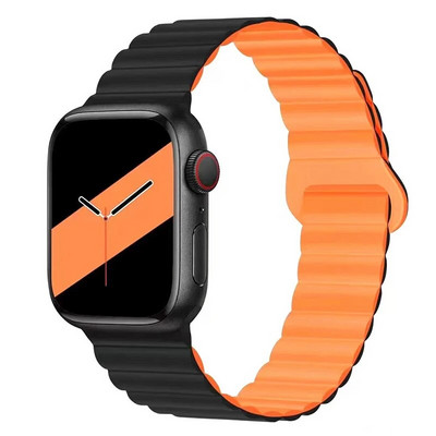 Μαγνητικό λουρί σιλικόνης για Apple Watch Band Ultra 49mm 45mm 44mm 40mm 41mm Βραχιόλι για τη σειρά iWatch Ultra 8 7 6 SE 5 4 3