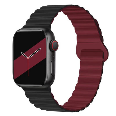 Μαγνητικό λουρί σιλικόνης για Apple Watch Band Ultra 49mm 45mm 44mm 40mm 41mm Βραχιόλι για τη σειρά iWatch Ultra 8 7 6 SE 5 4 3