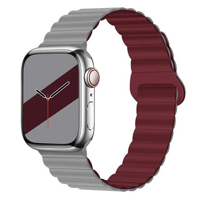 Μαγνητικό λουρί σιλικόνης για Apple Watch Band Ultra 49mm 45mm 44mm 40mm 41mm Βραχιόλι για τη σειρά iWatch Ultra 8 7 6 SE 5 4 3