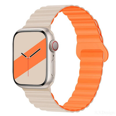 Μαγνητικό λουρί σιλικόνης για Apple Watch Band Ultra 49mm 45mm 44mm 40mm 41mm Βραχιόλι για τη σειρά iWatch Ultra 8 7 6 SE 5 4 3